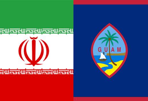 پایان نیمه‌ی نخست مسابقه‌ی فوتبال  گوآم و ایران