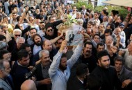 پیکر زنده یاد داوود رشیدی تشییع و به قطعه هنرمندان منتقل شد