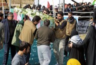 تشییع و خاکسپاری شهید گمنام در منطقه ۲۲