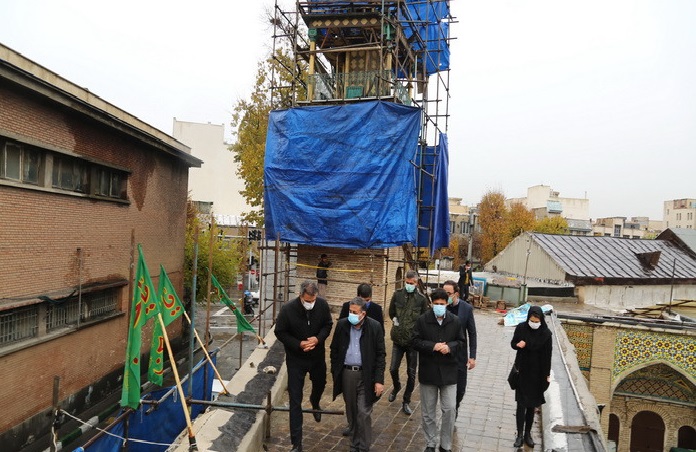 بازدید عضو شورای اسلامی شهر از روند مرمت خانه تاریخی حصار ناصری