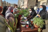 ایجاد باغچه های همسایگی در مجتمع مبعث منطقه ۱۵